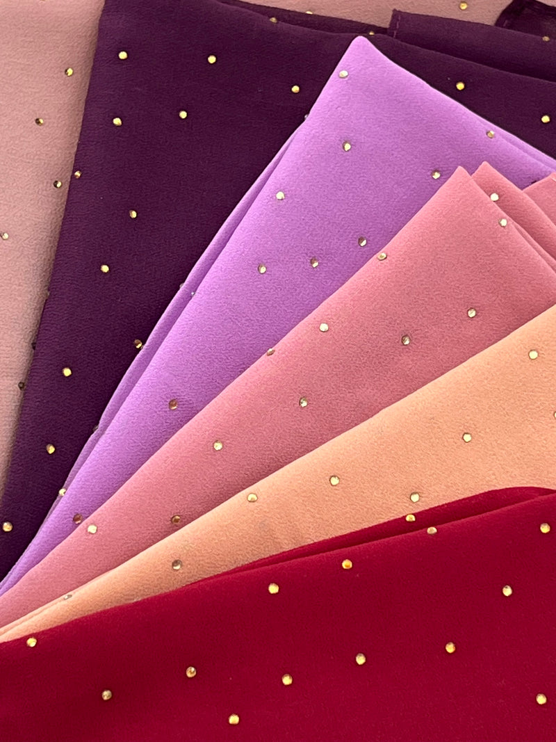 Chiffon Stones Hijab - Apparels F M