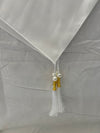 Premium Pearl Chiffon with Tassles Square Scarf - Apparels F M
