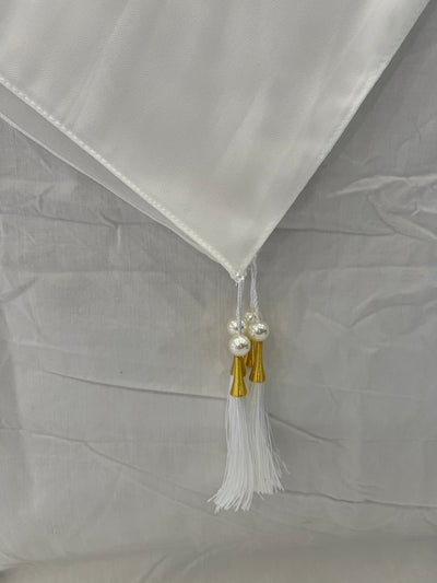 Premium Pearl Chiffon with Tassles Square Scarf - Apparels F M
