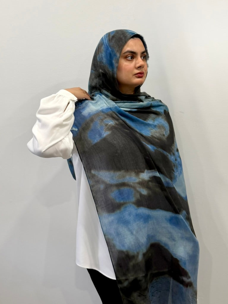 Midnight Tide - Printed Modal Hijab