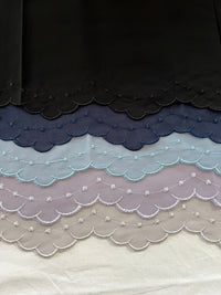 Chiffon Embroidered Boarder Hijab - Apparels F M