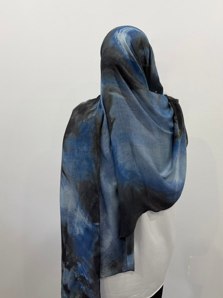 Midnight Tide - Printed Modal Hijab