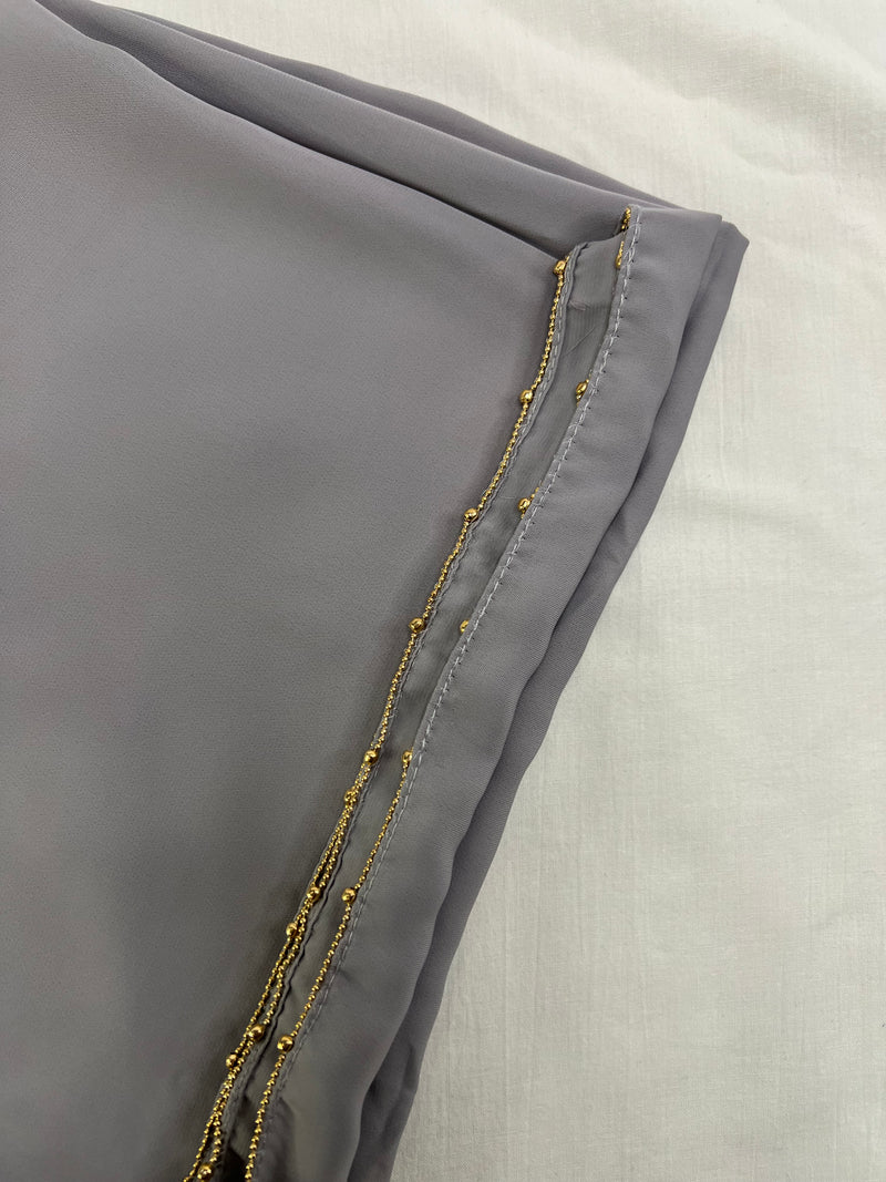 Gold Polyester Hijab - Apparels F M