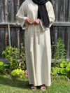 Blossoms Embroidery Abaya Dress - Apparels F M