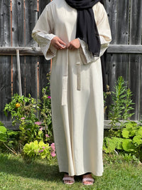 Blossoms Embroidery Abaya Dress - Apparels F M