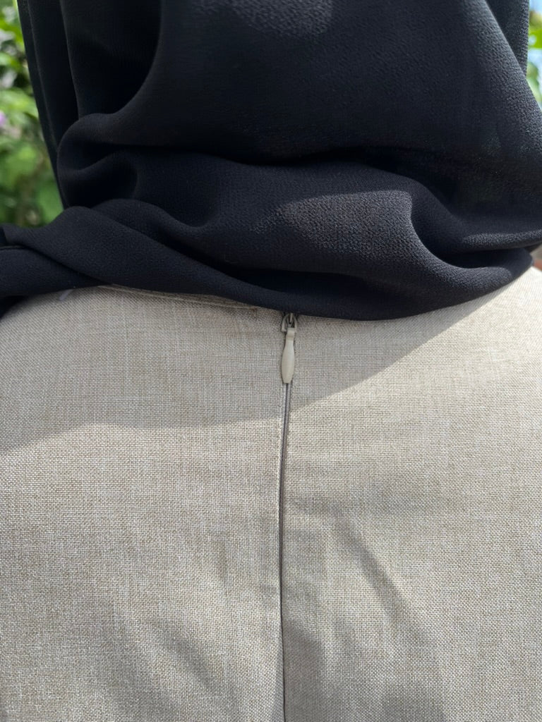 Basic Linen Abaya Dress